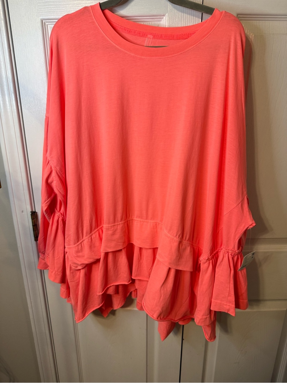 FP Movement Play Nice Layer Top with Tiered Peplum Hem S